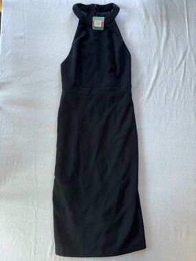 Rubber Ducky Productions, Inc. Black Halter Midi Dress